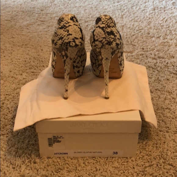 Jimmy Choo Crown Platform Heels 38 - Picture 3 of 6